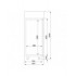 Armoire négative en acier inox porte en verre mono block 700 ltr