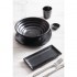 Assiettes plate noire en mélamine Fusion Olympia Kristallon 25 cm (x6)