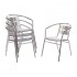 Lot de 12 fauteuils en Aluminium empilable bolero