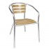 Lot de 12 fauteuils en frêne et aluminium 730mm