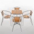 Lot de 12 fauteuils en frêne et aluminium 730mm