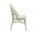 PARIS CHAISE DE BISTROT EN ROTIN - BAMBOU-BLANC/VERT PASTEL