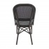 PARIS CHAISE DE BISTROT EN TEXTILE - WENGÉ-MESH NOIR