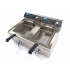 Friteuse - 2 x 16 L - 2 paniers - avec robinet de vidange